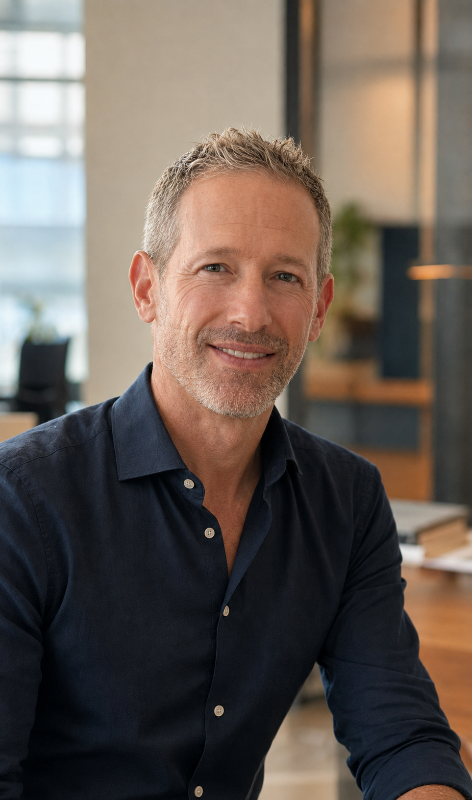 Daniel Williams-Goldberg, Founder of ARK Advisory Group, in his office